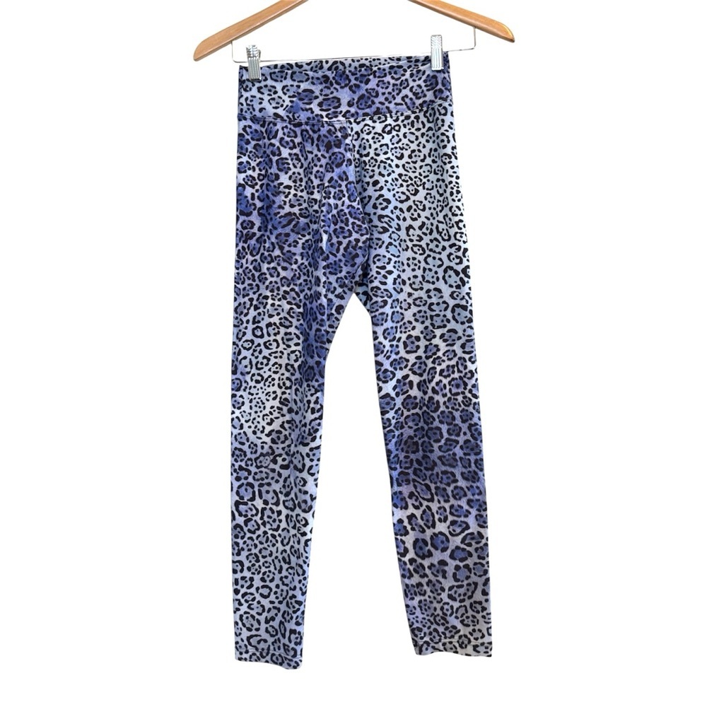 🌈 6/$60 Liquido Blue Black Cheetah Leggings Size Large Runs Small